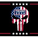 Trump 2024 Punisher Flags Make America Great Again 3x5ft  Banner USA Polyester
