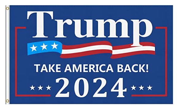 Trump 2024 Flag - Take America Back 3x5ft Polyester with Two Brass Grommets