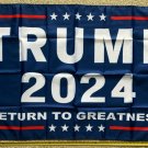 Donald Trump 2024 Flag USA Return To Greatness Blue Desantis Sign 3x5ft