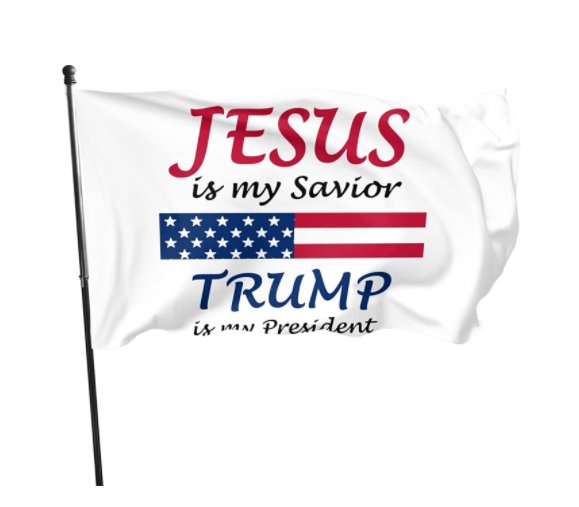 Jesus is My Savior Trump is My President Flag 3x5ft USA Flag Trump 2024 Flag