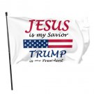 Jesus is My Savior Trump is My President Flag 3x5ft USA Flag Trump 2024 Flag