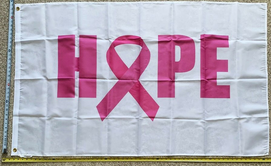 Breast Cancer Flag Hope Pink Ribbon Trump Desantis USA Sign 3x5ft