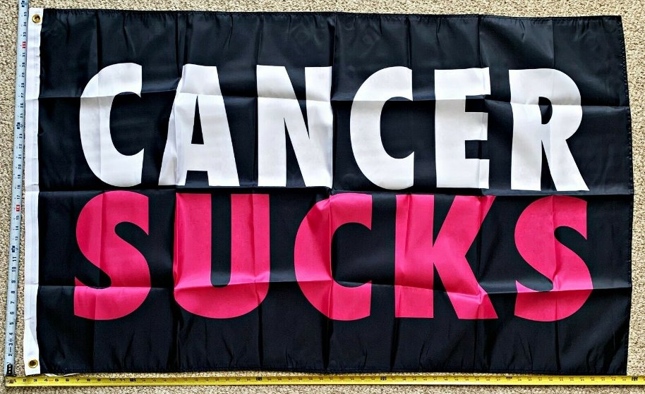 Breast Cancer Flag Cancer Sucks Pink Trump Desantis USA Sign 3x5ft