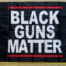 Guns Flag Black Guns Matter Veterans Trump Desantis USA Sign 3x5ft
