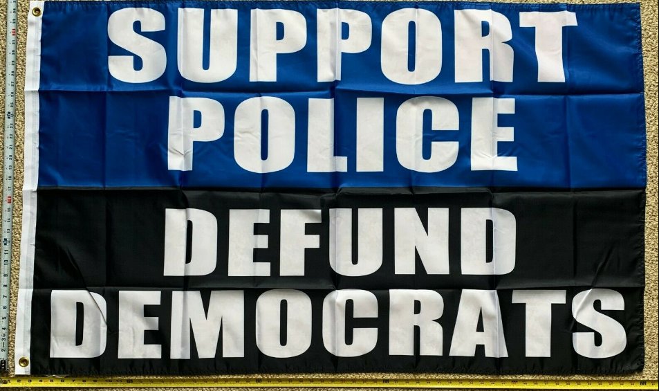 Republican Flag Support Police Defund Trump Desantis USA Sign 3x5ft