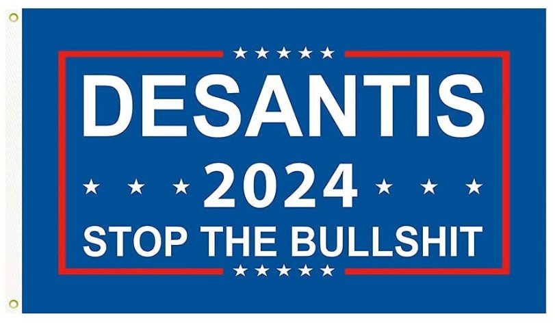 Ron Desantis 2024 Flag Stop The Bullshit Flag Banner for President Flag with Grommets 3X5 Ft Blue