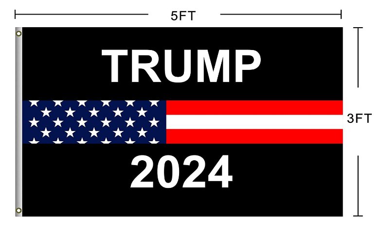 Trump 2024 Flag American Flags Decoration Banner 3x5 Ft Outdoor