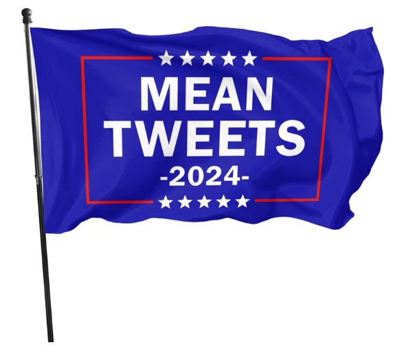 Leumius Funny Election Mean Tweets 2024 Garden Flag 3x5 Ft Resistant Polyester Blue Trump 2024 Flag