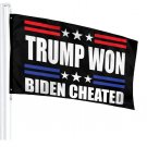 Trump Won Biden Cheated Flag 3x5 Ft Outdoor Flag USA