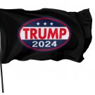 Trump 2024 Flag 3x5ft  Banner USA Black
