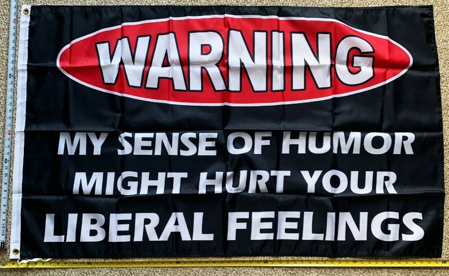 Donald Trump Flag Warning Liberals Suck B Desantis USA Sign 3x5ft
