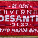 Ron Desantis Flag Governor 2022 Re-Elect Red Florida Sign USA 3x5ft