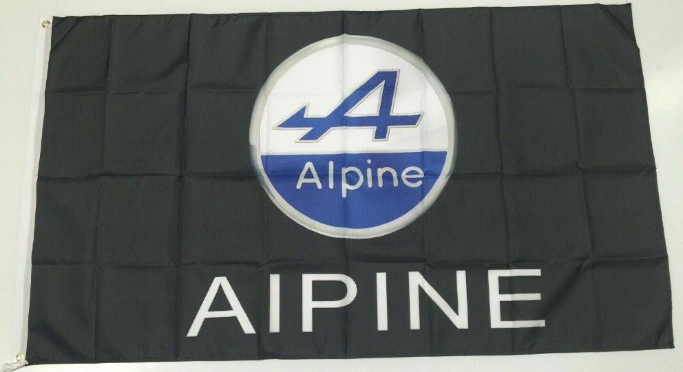 Alpine Banner Flag Car Sunbeam Renault France Mechanic Garage Workshop Man Cave 3x5ft