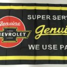 Chevrolet Style 8 Banner Flag Car Super Service Genuine Parts Mechanic Man Cave 3x5ft