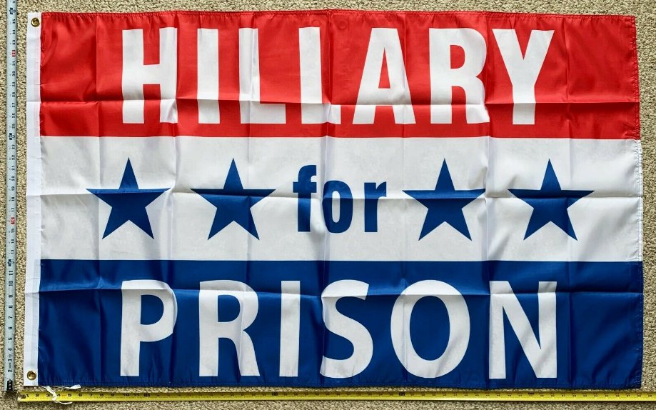 Donald Trump Flag Hillary For Prison B Desantis 2024 USA Sign 3x5ft
