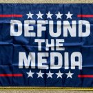 Donald Trump Flag Defund Media BW Star Desantis 2024 USA Sign 3x5ft