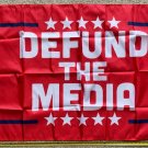 Donald Trump Flag Defund Media RW Star Desantis 2024 USA Sign 3x5ft