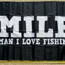 Hunting Flag Man I Love Fish Beer Busch Bud Trump Sign Poster 3x5ft