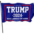 Donald Trump 2024 Flag Make Liberals Cry Again 3x5 Ft Banner