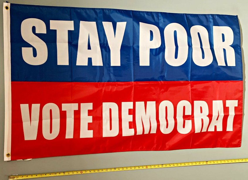 Donald Trump Flag Stay Poor Vote Democrat RB Desantis USA Sign 3x5ft