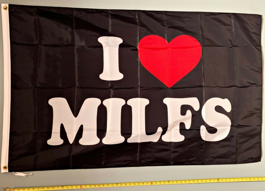 Beer Flag I Love Hot Milfs Busch Bud Trump Poster Sign 3x5'