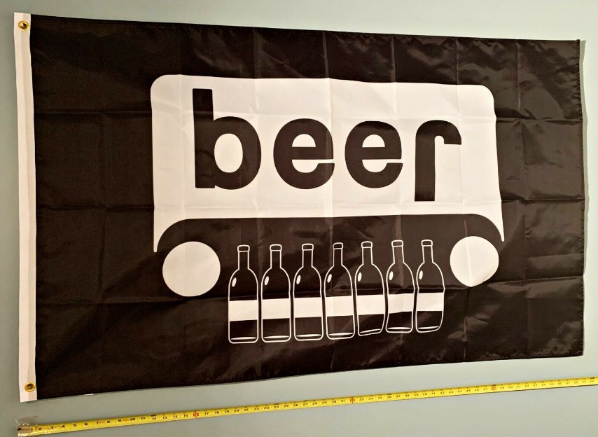 Beer Flag Beer Jeep Busch Bud Biden Trump Poster Sign 3x5ft