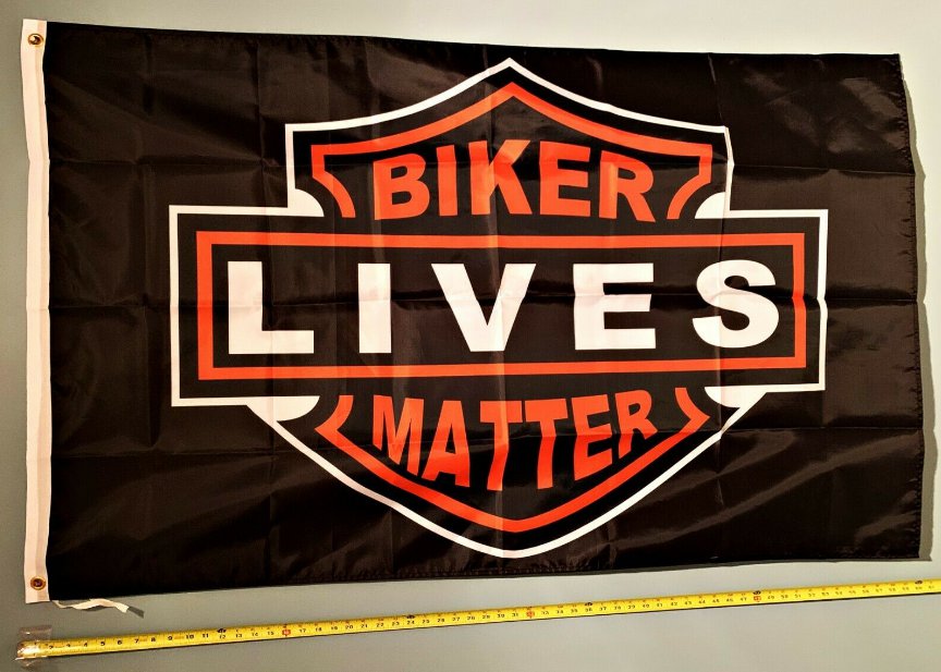 Biker Lives Matter Flag Harley Trump Poster Sign 3x5'