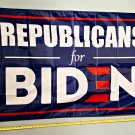 Joe Biden Flag Republicans For Biden Trump Poster Sign 3x5'
