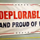 Donald Trump Flag Proud Deplorable USA Navy Sign 3x5'