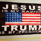 Donald Trump Flag Jesus Is My Savior Desantis USA Sign 3x5'