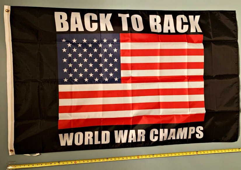 American Flag Back To Back Champs USA Biden Trump Sign 3x5'