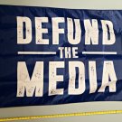 Donald trump Flag Defund The Media BW B Desantis America Sign 3x5'