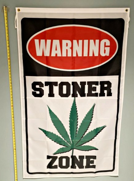 Beer Flag Warning Stoner Zone Busch Trump Poster Sign 3x5ft