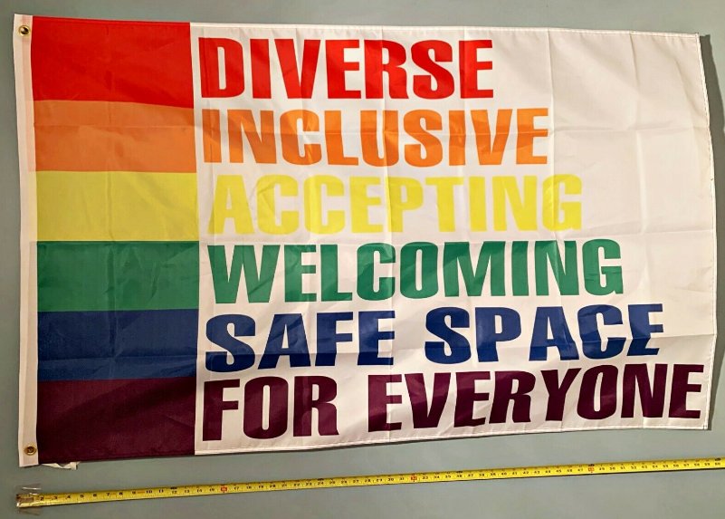 LGBTQ Flag Diverse Equal Gay Biden Trump Poster Sign 3x5ft