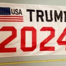 Donald Trump Flag White 2024 USA Desantis Poster Sign 3x5'