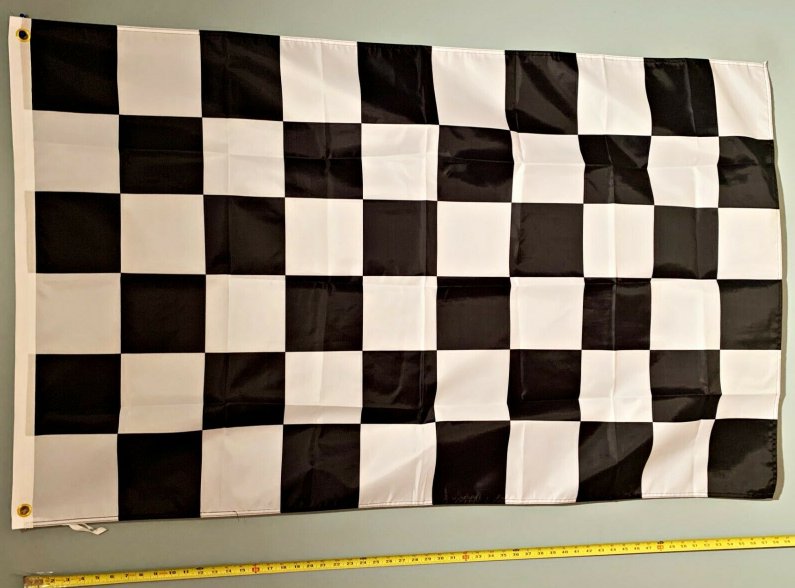 Checkered Flag  BW Nascar Sprint Car Racing Sign USA 3x5'