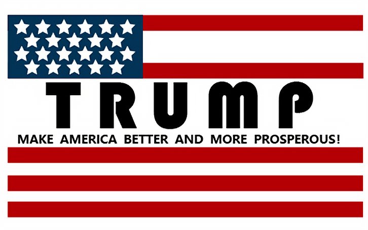 Trump 2024 Flag Red 3x5Ft Make America Better And More Prosperous With 2 Grommets Polyester