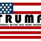 Trump 2024 Flag Red 3x5Ft Make America Better And More Prosperous With 2 Grommets Polyester