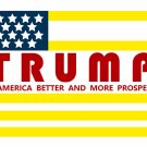 Trump 2024 Flag Yellow 3x5Ft Make America Better And More Prosperous With 2 Grommets Polyester