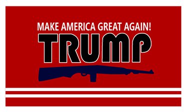Trump Guns Flag Red Make America Great Again USA Sign 3x5ft
