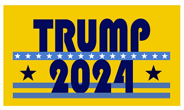 President Trump 2024 Flag Yellow Make America Great Again 3x5ft Star