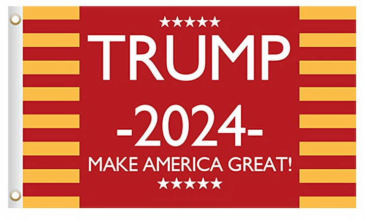 Donald Trump 2024 Flag Red Make America Great 3x5ft With 2 Grommets