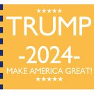 Donald Trump 2024 Flag Yellow Make America Great 3x5ft With 2 Grommets