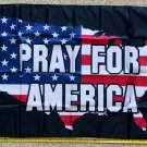 Donald Trump 2024 Flag Pray For America Black USA Land Desantis Sign 3x5'