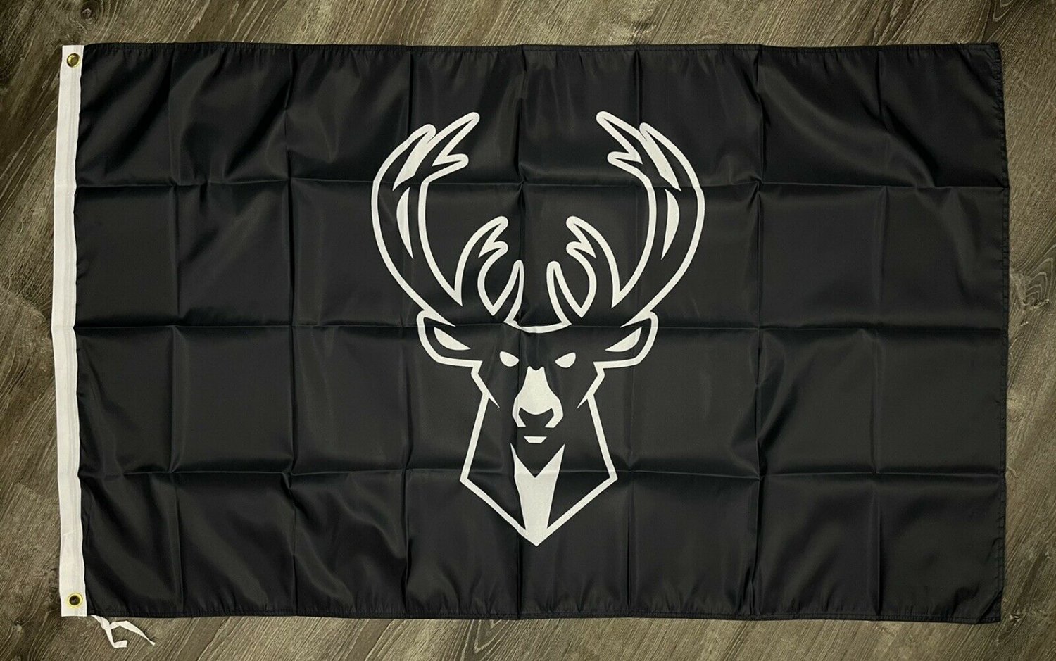 Milwaukee Bucks Logo Flag 3x5 ft Sports Black Banner Man-Cave Garage