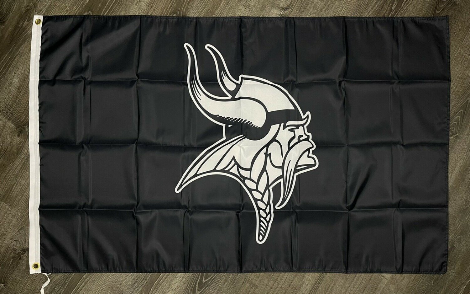 Minnesota Vikings Logo Flag 3x5 ft Sports Black Banner Man-Cave Garage