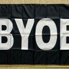 Beer Flag BYOB Black Bring Own Busch Bud Twisted Claw Sign Poster 3x5