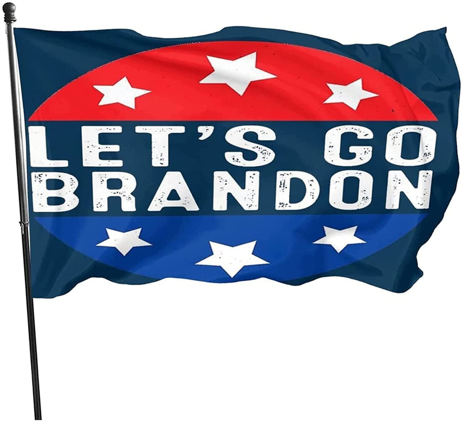 "Let&acirc;��s Go Brandon"Flag for Wall College 3x5 Ft  Red Blue with Brass Grommets