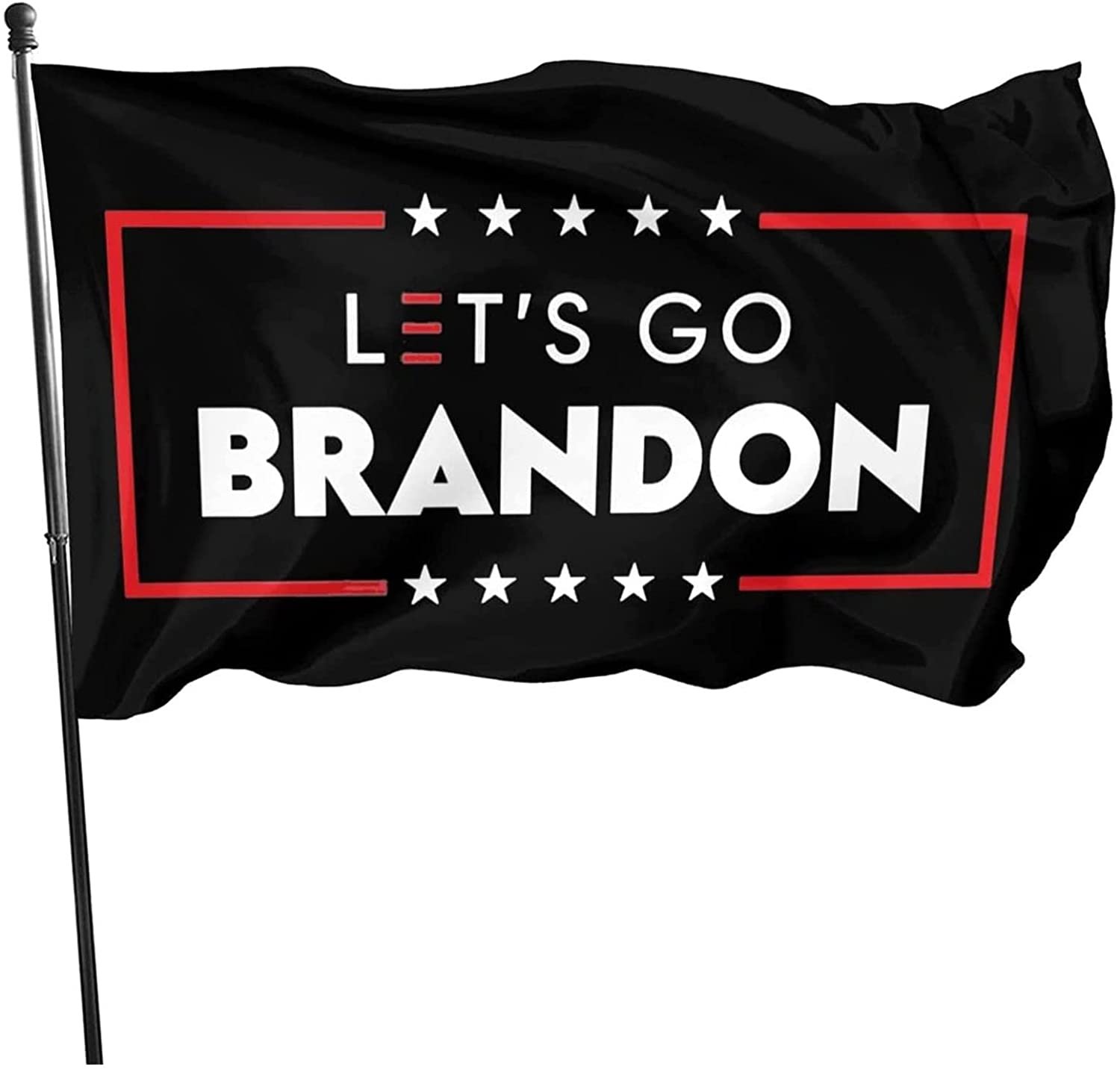 Let&acirc;��s Go Brandon 3X5Ft Flag With Brass Grommets, Lets Go Brandon FJB Flags & Banner Black