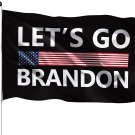Let's Go Brandon Flag Black with 2 Brass Grommets for Outdoor and Indoor Decorations 3x5Ft